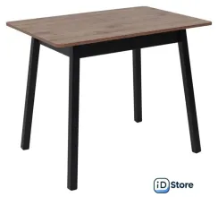 Кухонный стол Мамадома Tirk radial-94 раздвижной 94-126х64 (дуб веллингтон/черный)