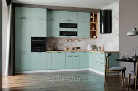 Кухня угловая Ройс 3.6х1.9м - Зеленый Софт (ДСВ Мебель)