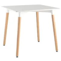 Обеденный стол Stool Group 80x80 / Z-208 (белый/дерево)