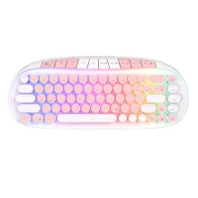 Беспроводная клавиатура Royal Kludge RK Round RGB (белый, RK Pink)