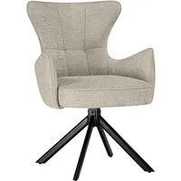 Стул с подлокотниками Woodville Atlanta поворотный (бежевый/черный)