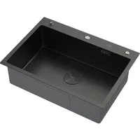 Кухонная мойка ARFEKA ECO AR 700500 POP-UP BLACK PVD NANO
