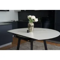 Кухонный стол ДСВ Раунд 140х80 (белый)