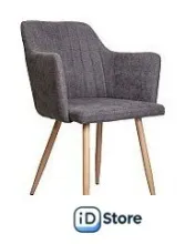 Стул с подлокотниками AksHome Brit (темно-серая ткань 1701-30/дуб)