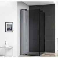 Душевой уголок Cezares SLIDER-AH-1-100-80/90-GRIGIO-NERO