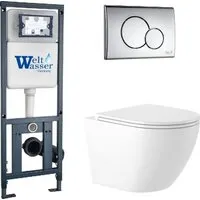 Унитаз подвесной Saniteco KW-9003W Rimles WeltWasser Marberg 410 Marberg 507 RD CR