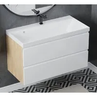 Мебель для ванных комнат Vela Тумба под умывальник Vela Мира Лайт 100П под Classica (небраска/белый) TU65375