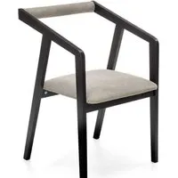 Стул с подлокотниками Halmar Azul (черный/пепельный)