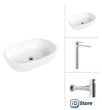 Умывальник Lauter 21836 Reef 21CK8678C с сифоном 21635CH (хром)