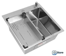 Кухонная мойка ARFEKA Eco AR мойка 500500, коландер G, дозатор Satin Decor Millet