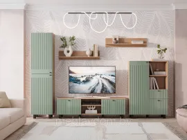 Гостиная Олива - Комплект 2 - Эвкалипт софт MF12/Дуб каньон (3м)