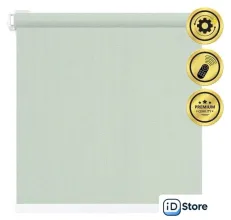 Рулонная электроштора НеоФьюжен Эден 200 170х250 левая (снежная мята, белая фурнитура)