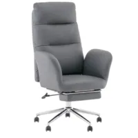 Кресло офисное TopChairs Solid с оттоманкой / DD-004-OT серый
