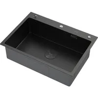 Кухонная мойка ARFEKA ECO AR 700500 POP-UP BLACK PVD NANO DECOR