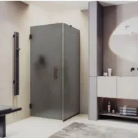 Душевой уголок MaybahGlass 90x90x195 / MGY-1307-2 (графитовое матовое стекло/бронза)