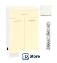 Шкаф напольный Кортекс-мебель Корнелия Лира НШ50р1ш (венге светлый/королевский опал)