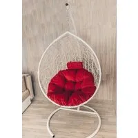 Подвесное кресло Craftmebel Кокон Капля Стандарт (белый/красный)