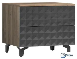 Консольный стол Shtabe Simple 7003 эко (графит/дуб веллингтон/черный)