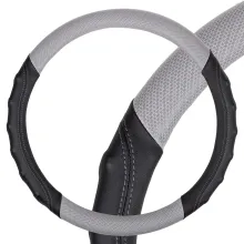 Оплетка экокожа M Carbon- 2 SKYWAY Черно/Серая