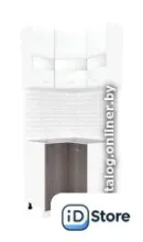 Готовая кухня Кортекс-мебель Корнелия Экстра угловой без столешницы (белый/береза)