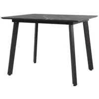 Кухонный стол ДСВ Граф 100x80 (черный)