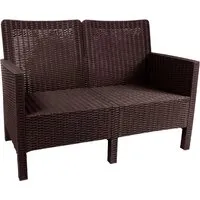 Скамейка ВПМ Ротанг 2-х местный 6199037 (темно-коричневый)