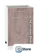 Шкаф напольный Кортекс-мебель Корнелия Лира НШ50р1ш без столешницы (оникс)