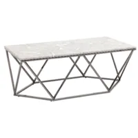 Журнальный столик Stool Group Авалон 122x66 / ECT-0551RTC-GM (серый мрамор/сталь темный хром)