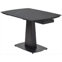 Обеденный стол M-City Balde 140 Matt / 614M05568 (Black Marble Solid Ceramic/Black)