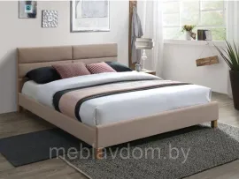 Кровать SIGNAL SIERRA Velvet Bluvel 28 бежевый/дуб (160х200)