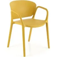 Стул с подлокотниками Halmar K491 (горчичный/желтый)