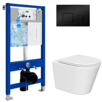 Унитаз подвесной с инсталляцией Lauter Longer 21901002 с кнопкой 219704F