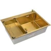 Кухонная мойка ARFEKA ECO AR мойка 700500, коландер G, дозатор GOLD