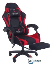 Игровое (геймерское) кресло Calviano 1584 (велюр, черный/красный)