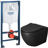 Унитаз подвесной Grossman GR-4411BMSQ GROHE Rapid SL 39504000 (с кнопкой)