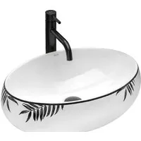 Умывальник Rea Shila (белый/черный)