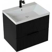 Мебель для ванных комнат Vela Тумба под умывальник Vela Волна 70П под Classica (черный мат) черный хекси TU8859