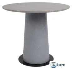 Кухонный стол Lepremo AV 2317 МДФкерамика 900 (серый матовый Larka Grey/черныйHPL Будда)