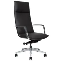 Кресло офисное Norden Parker / HD-2216-1 H (черная экокожа/алюминиевая база)