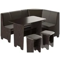 Обеденная группа Трия Техас исп. 1 (венге/экокожа коричневый)