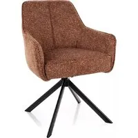 Стул с подлокотниками Signal Notti (Leo 35 коричневый/черный)