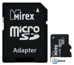 Карта памяти Mirex microSDXC UHS-I (Class 10) 128GB адаптер 13613-AD10S128