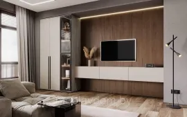 Модульная гостиная Норд (Комплект 1) - Дуб Крафт серый/Кашемир (2,7м)