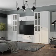 Гостиная Софт - Комплект 3 - Эмаль белая F26/Белый (3,4м)