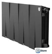 Биметаллический радиатор Royal Thermo PianoForte 300 Черный - 8 секций