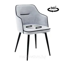 Стул "Лорис" бренди 20 (silver)/кант черный/каркас черный поворотный