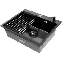 Кухонная мойка ARFEKA ECO AR мойка 600500, коландер, дозатор Black Decor