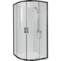 Душевой уголок Aquatek AQ ARI RO 09020BL 90x90 (черный/прозрачное стекло)