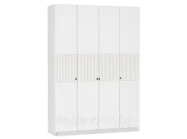 Шкаф для одежды Мерсин 02 белый/пленка ПВХ (4-х дв.) (h2400)