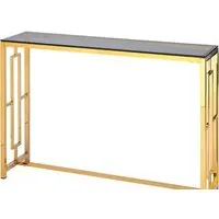 Консольный стол Stool Group Бруклин 115x30 ECST-013-TG-SK (стекло Smoke/сталь золото)